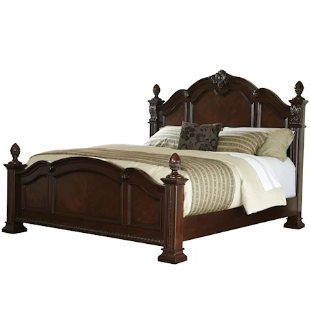 King Poster Bed with Moldings